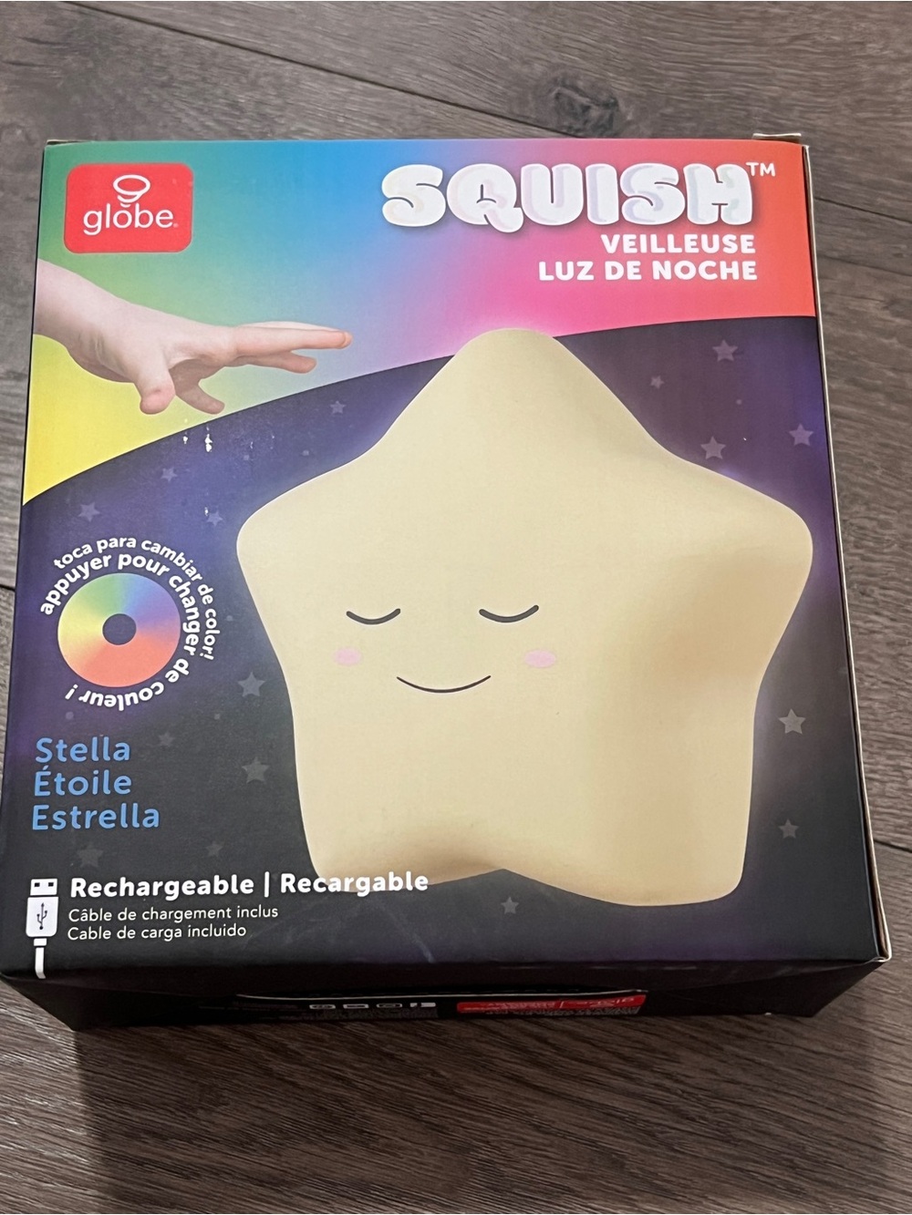 Globe Squish Stella Star Nightlight New